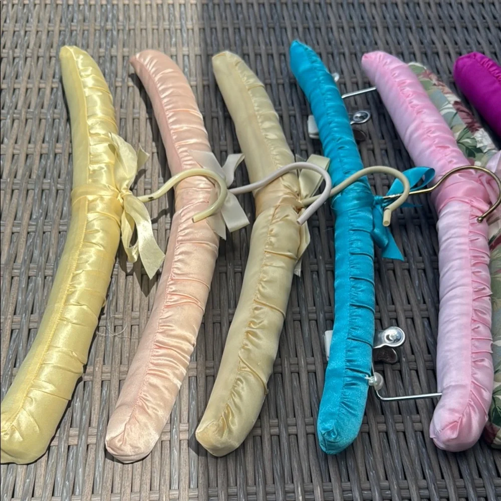 Set of 9 Colorful Padded Hangers